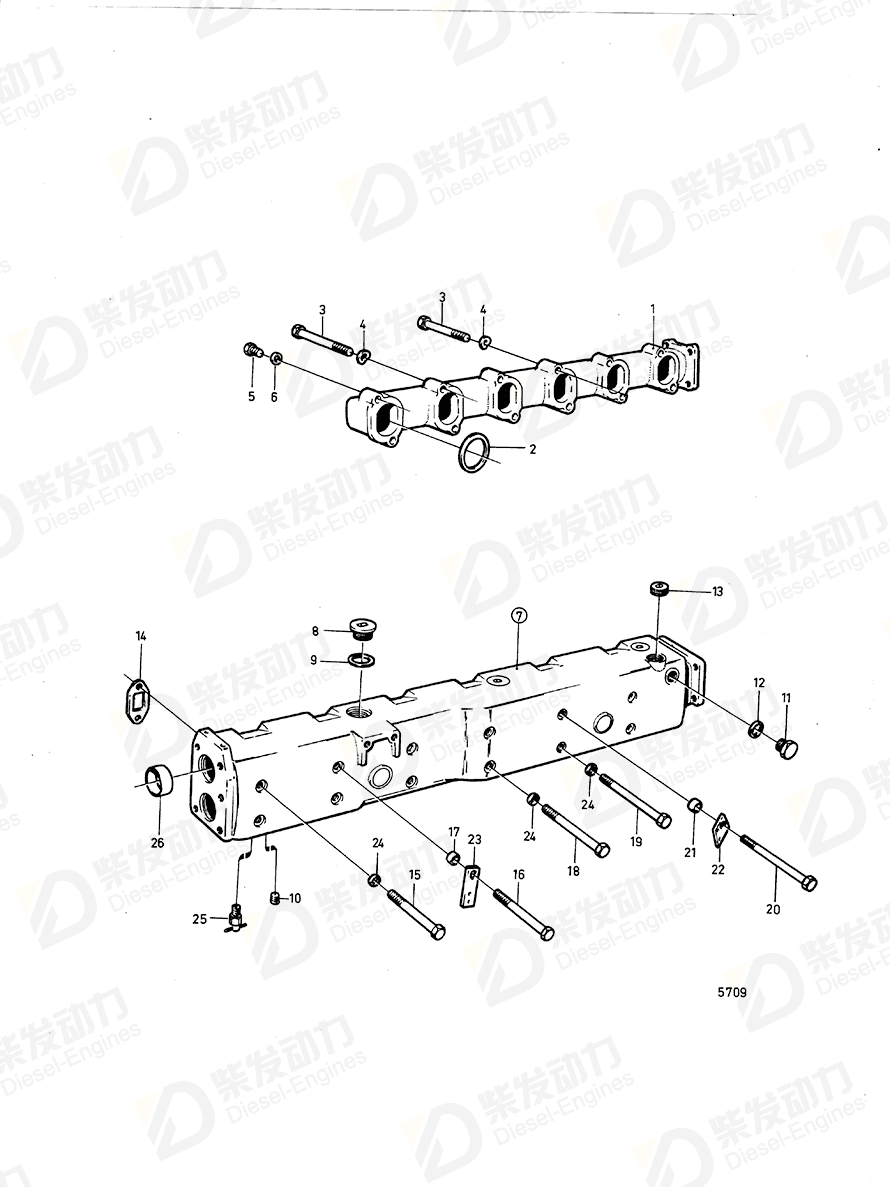 VOLVO Attaching plate 820755 Drawing